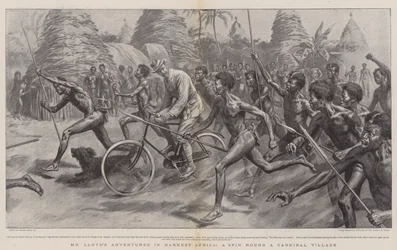 ロイド氏の最も暗いアフリカの冒険、人食い村のスピン